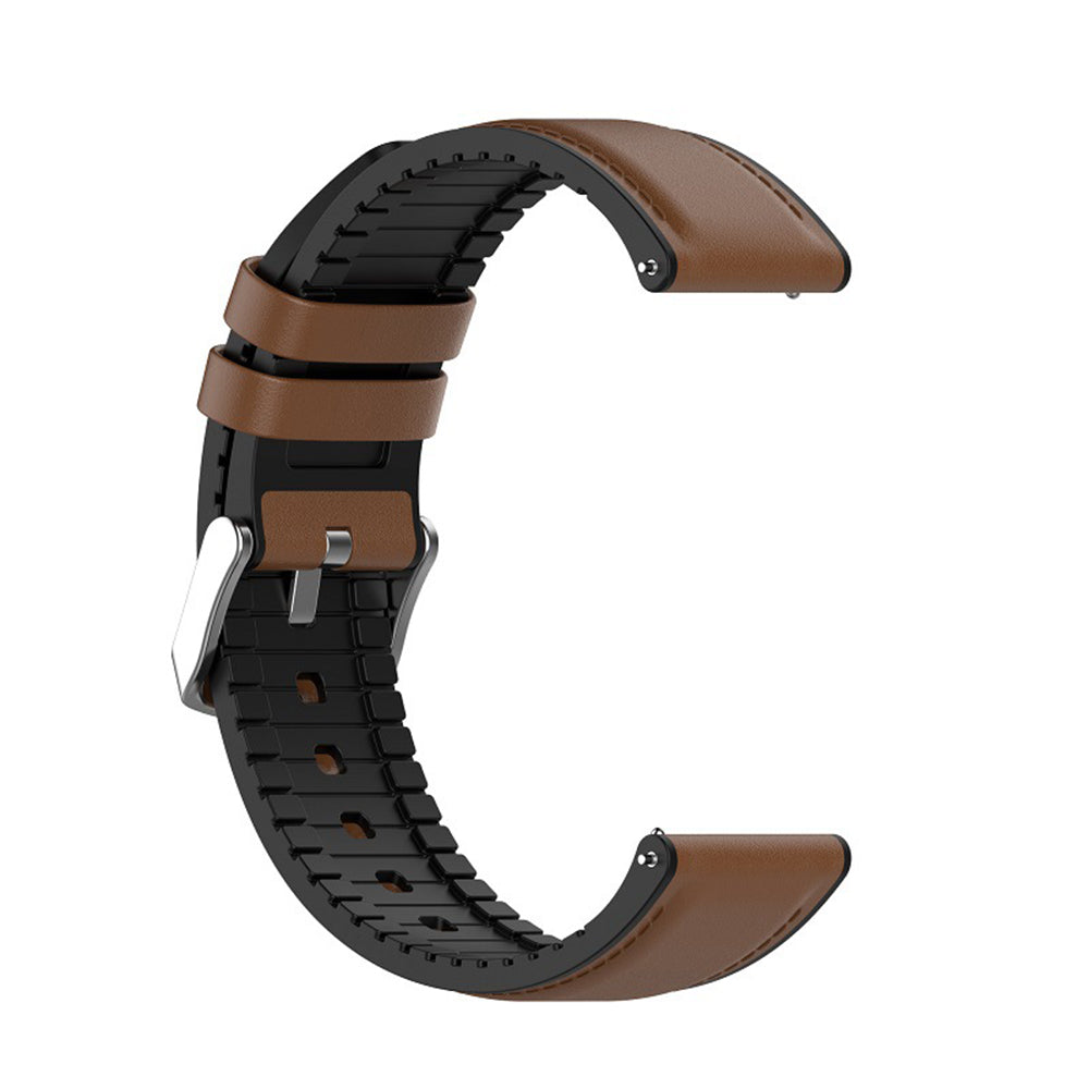 Curea Techsuit W007 pentru Samsung Galaxy Watch / Huawei Watch Series, 20mm, Maro