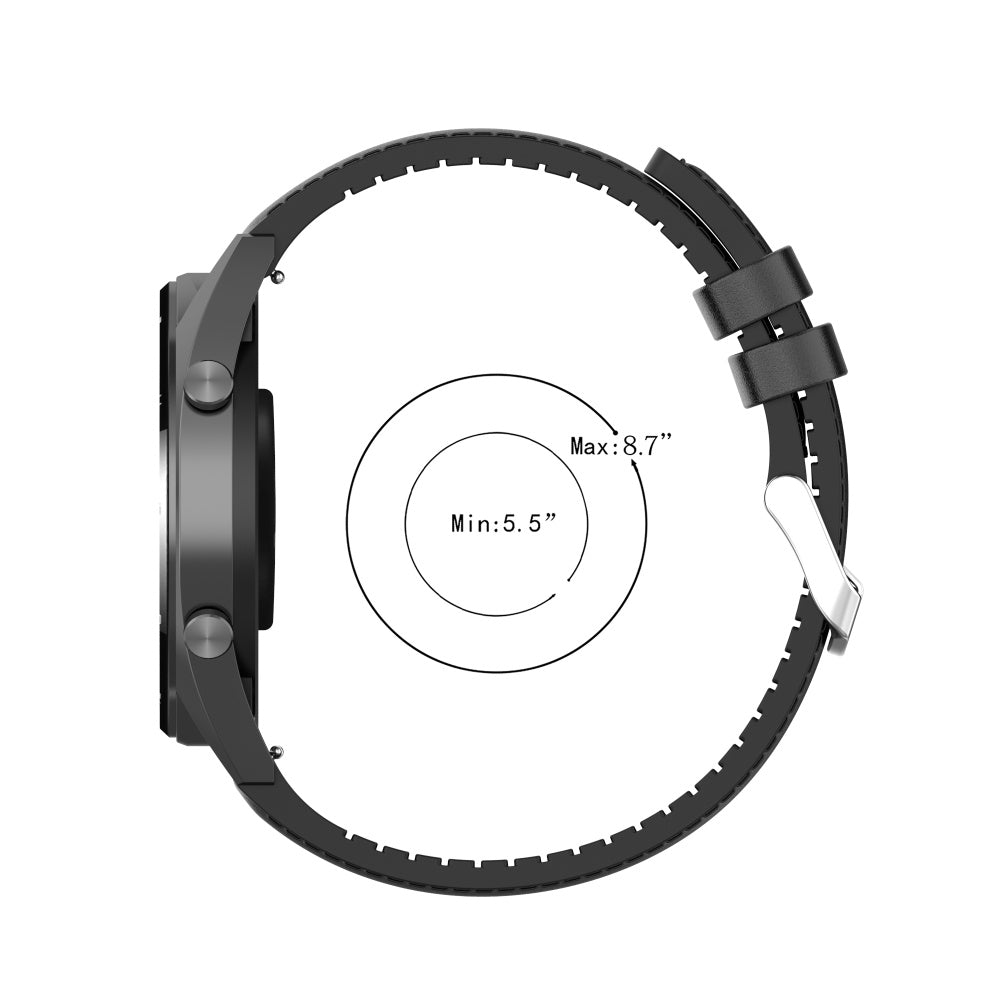 Curea Techsuit W007 pentru Samsung Galaxy Watch / Huawei Watch Series, 20mm, Neagra