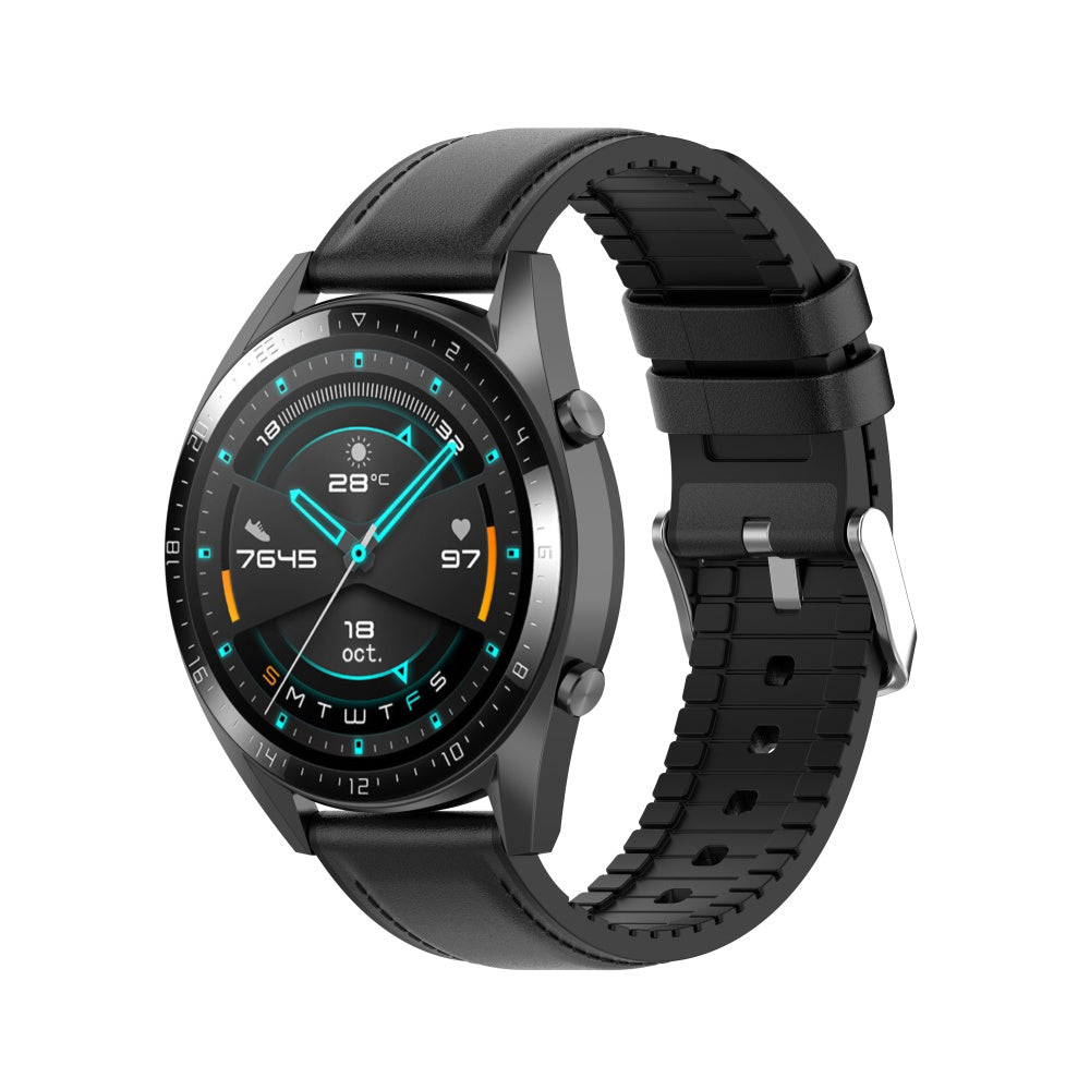 Curea Techsuit W007 pentru Samsung Galaxy Watch / Huawei Watch Series, 22mm, Neagra