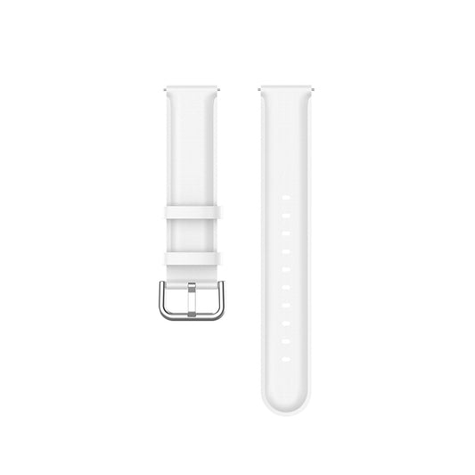 Curea Techsuit W007PU pentru Samsung Galaxy Watch / Huawei Watch Series, 20mm, Alba