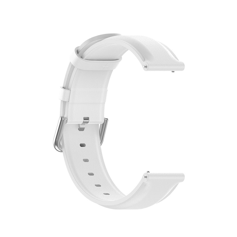 Curea Techsuit W007PU pentru Samsung Galaxy Watch / Huawei Watch Series, 20mm, Alba