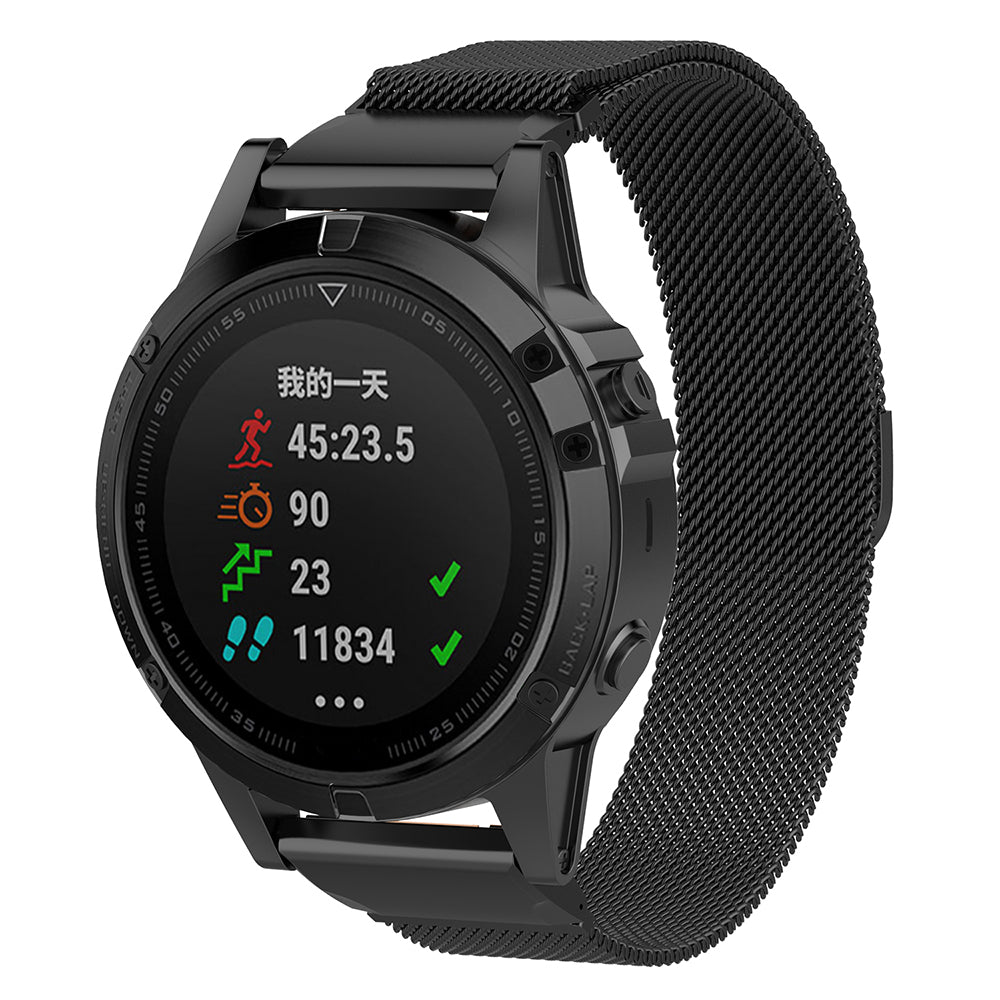 Curea Techsuit W009 pentru Garmin Watch Fenix / Forerunner Series, 22mm, Neagra