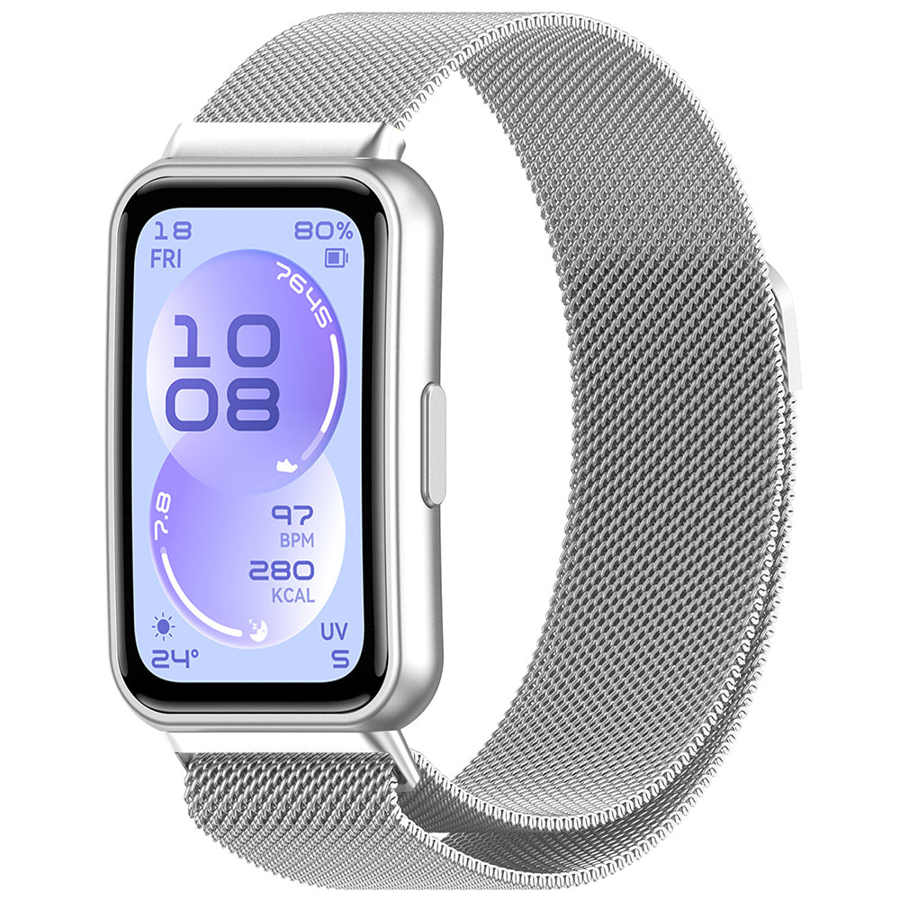 Curea Techsuit W009 pentru Huawei Band 11 / 11 Pro, Argintie