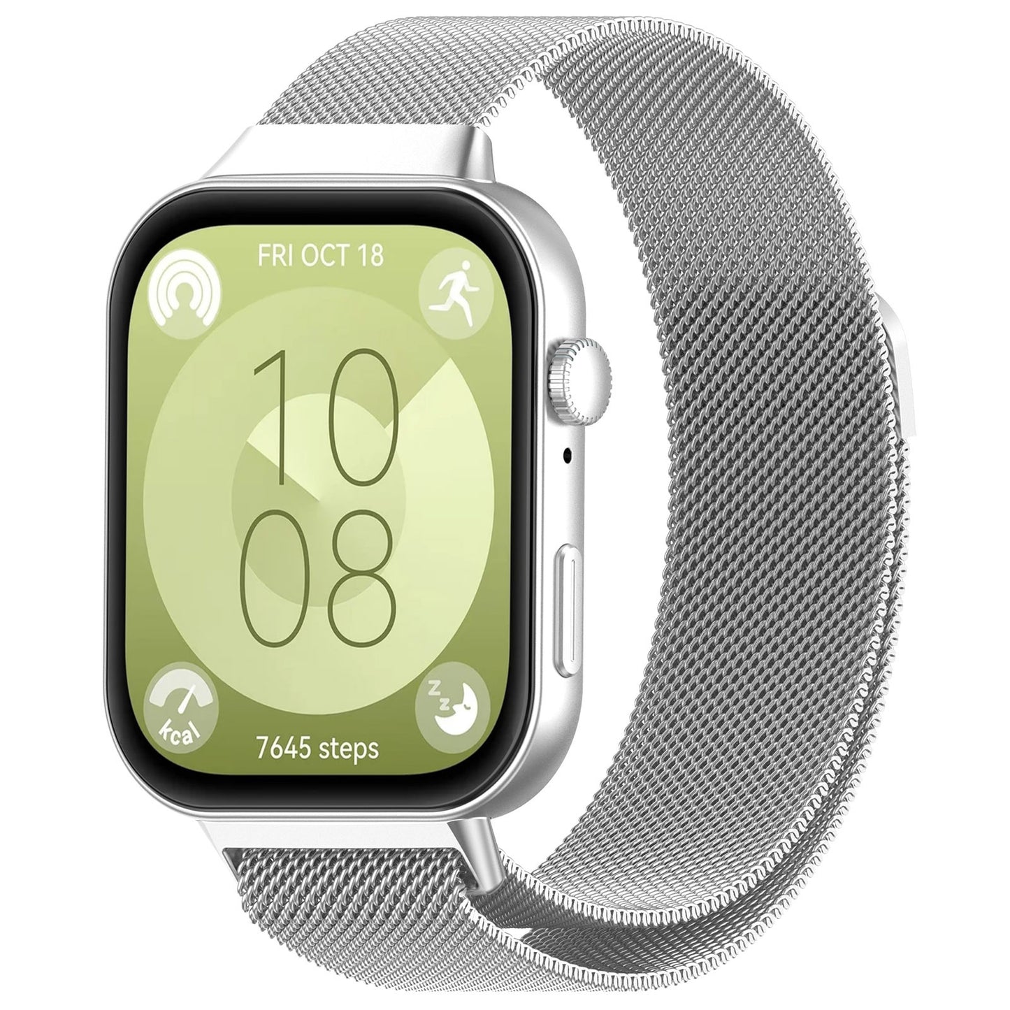 Curea Techsuit W009 pentru Huawei Watch Fit 4 Pro / Fit 4 / Fit 3, Argintie