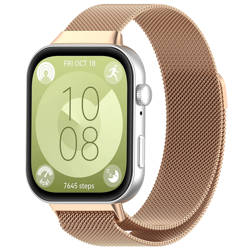 Curea Techsuit W009 pentru Huawei Watch Fit 4 Pro / Fit 4 / Fit 3, Roz Aurie