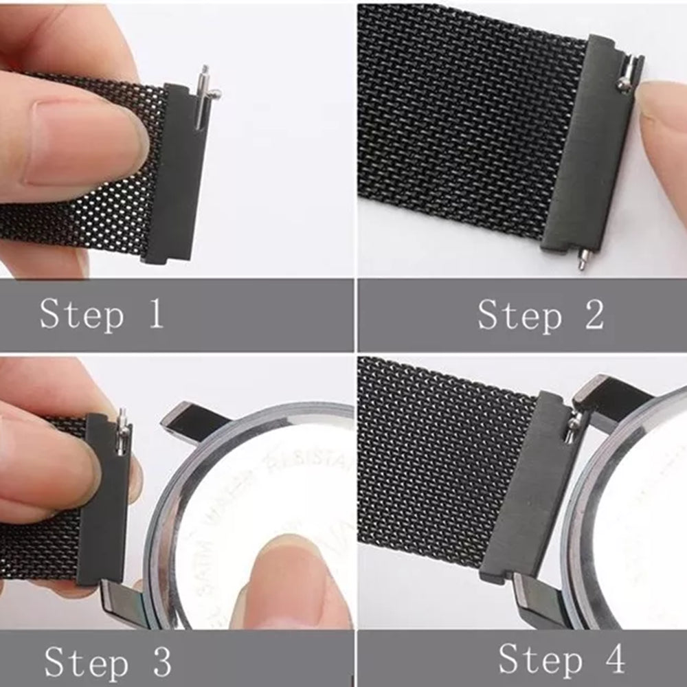 Curea Techsuit W009 pentru Samsung Galaxy Watch / Huawei Watch Series, 20mm, Argintie