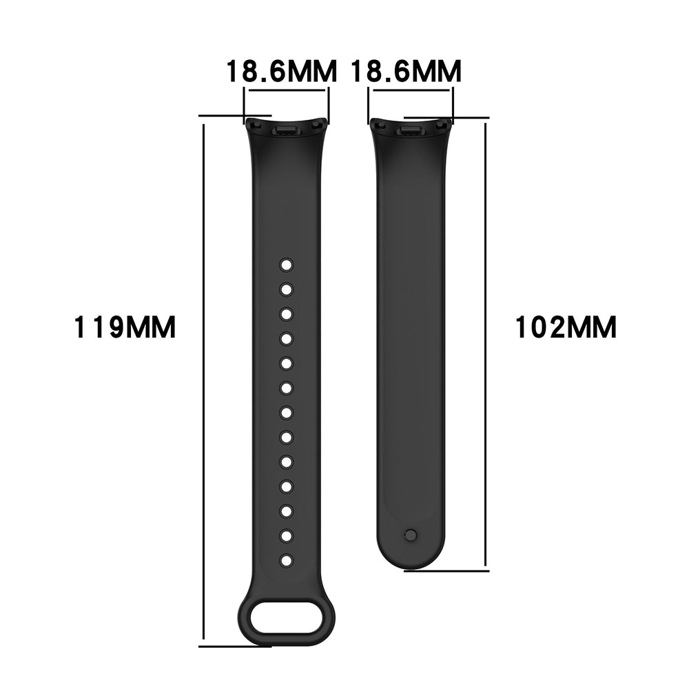 Curea Techsuit W014 pentru Xiaomi Smart Band 10 / 9 / 8, Neagra
