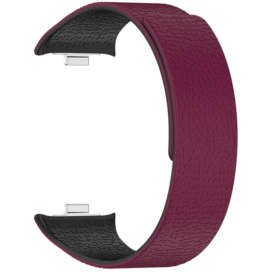 Curea Techsuit W016 pentru Xiaomi Smart Band / Watch Series, Visinie Neagra