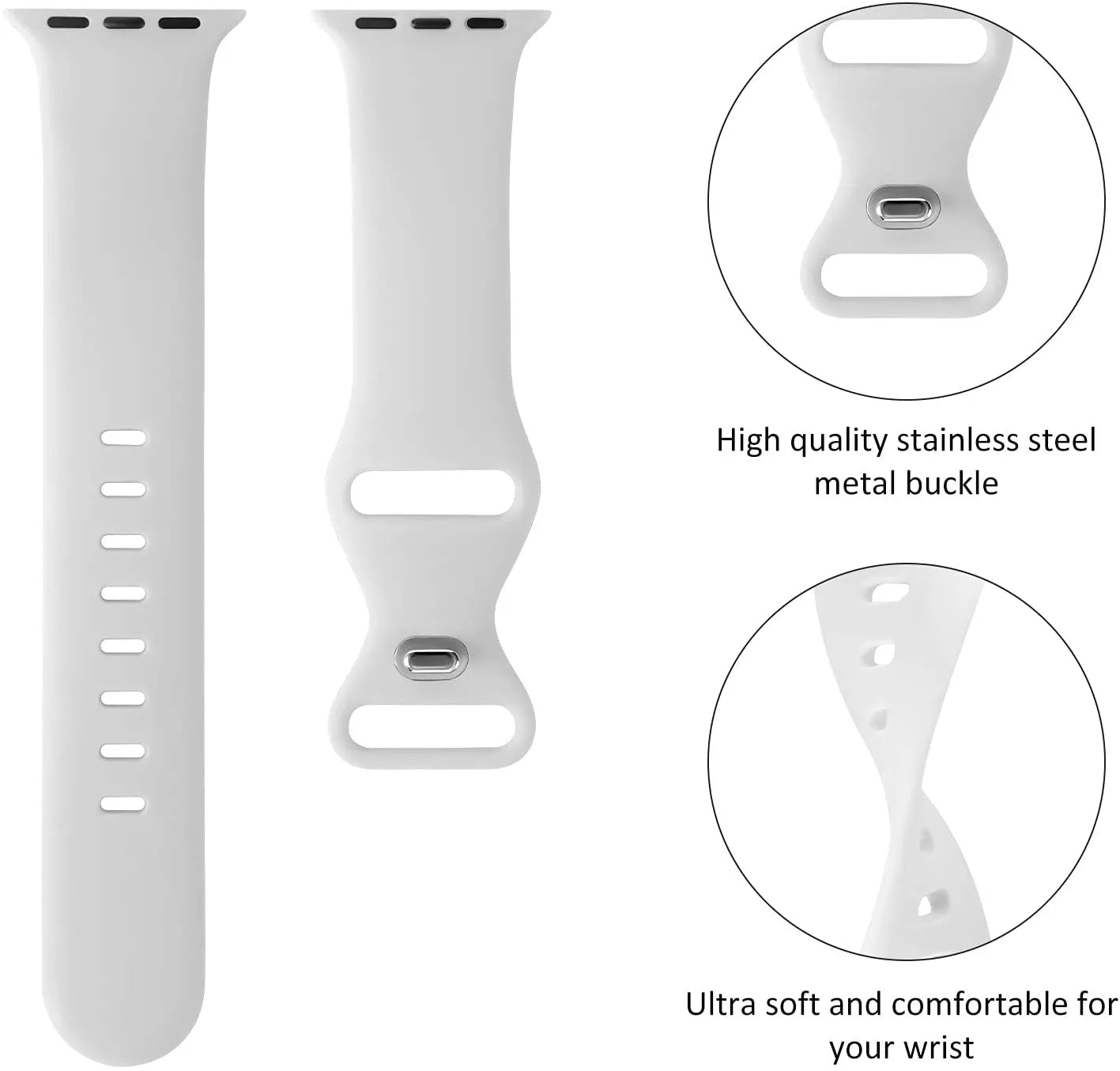 Curea Techsuit W031 pentru Apple Watch 42mm / 41mm / 40mm / 38mm Series, Gri