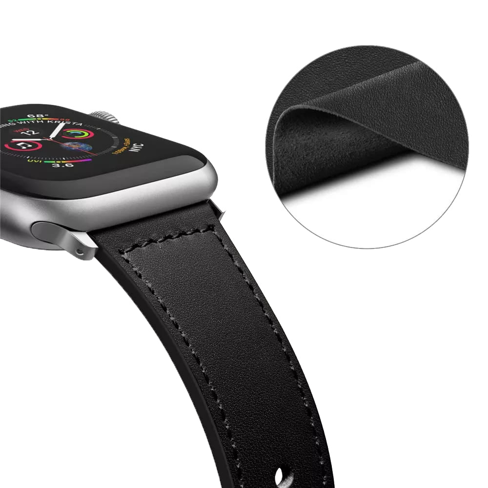 Curea Techsuit W033 pentru Apple Watch 42mm / 41mm / 40mm / 38mm Series, Neagra