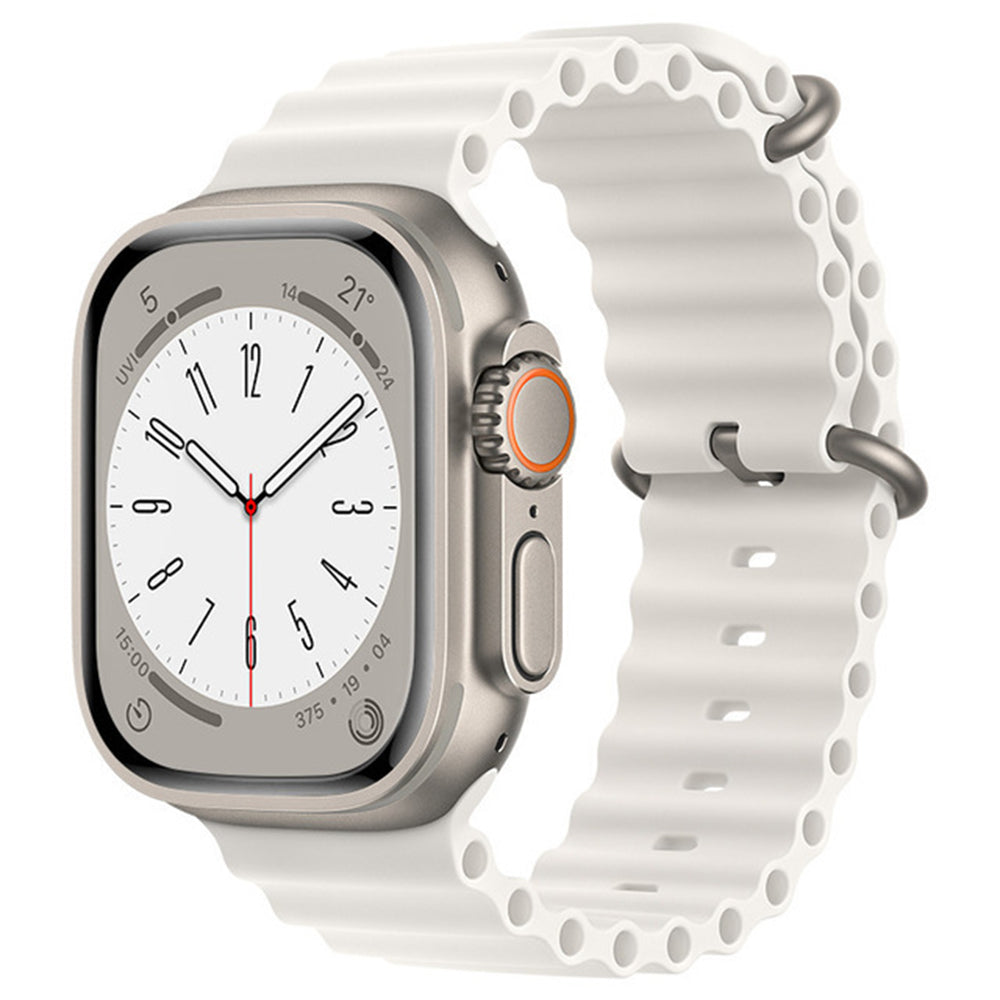 Curea Techsuit W038 pentru Apple Watch 42mm / 41mm / 40mm / 38mm Series, Alba