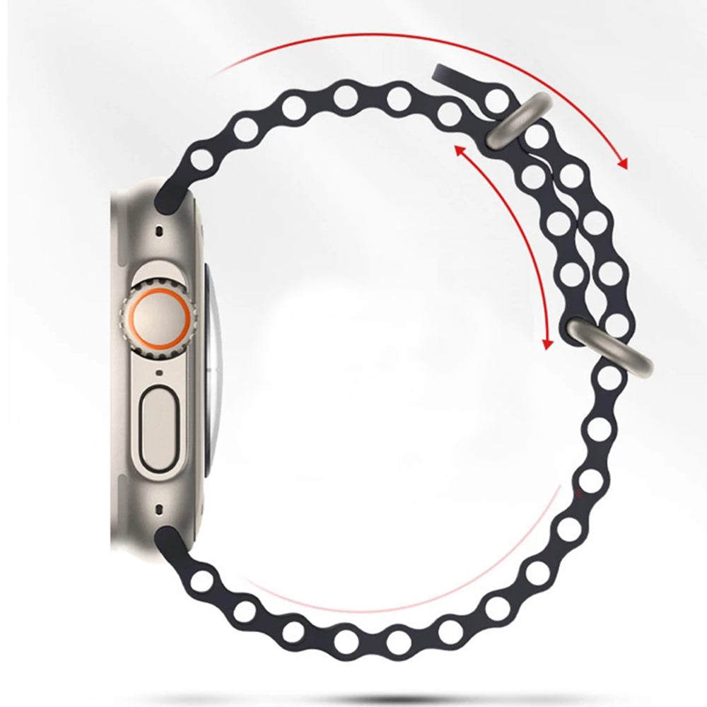 Curea Techsuit W038 pentru Apple Watch 49mm / 46mm / 45mm / 44mm / 42mm Series, Maro