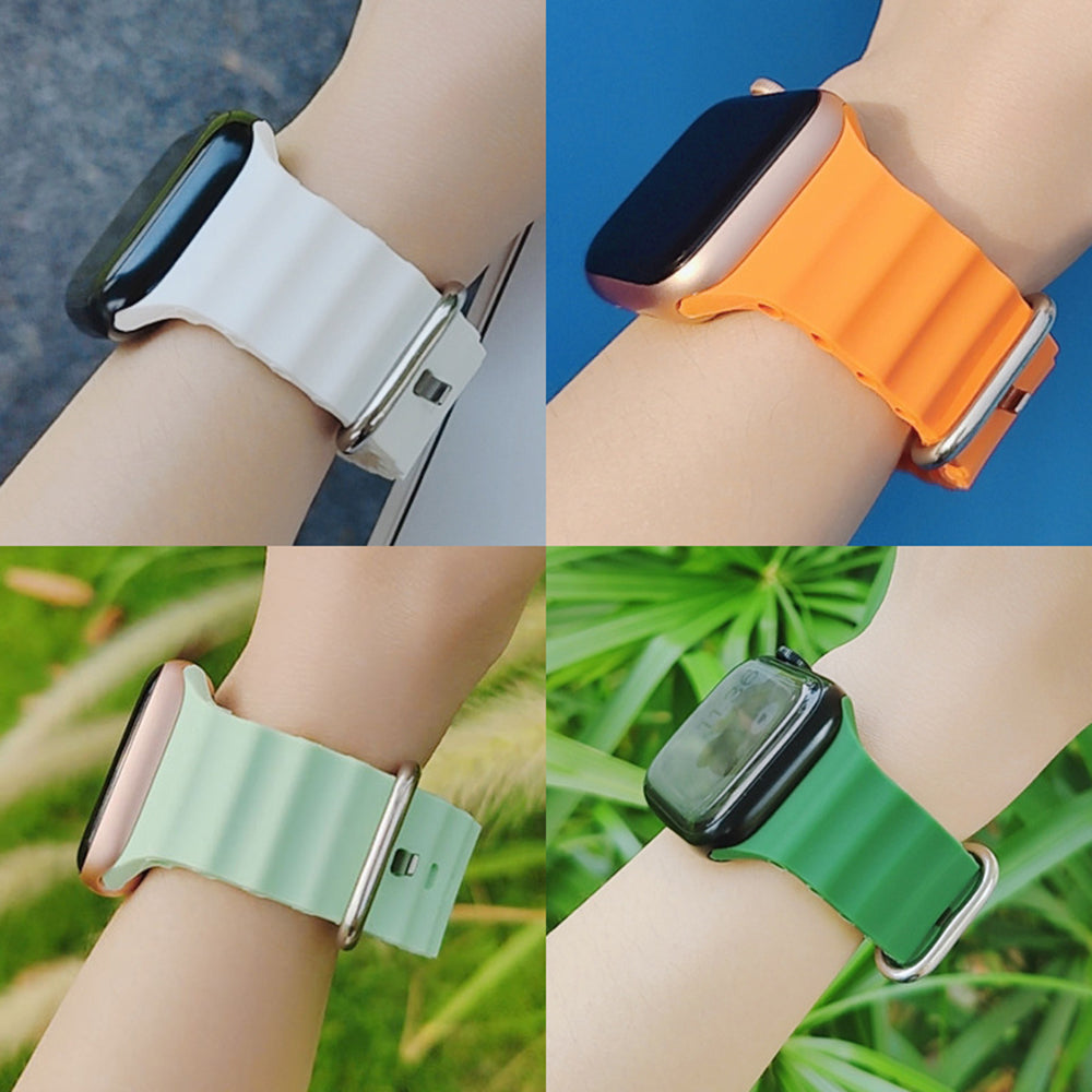 Curea Techsuit W038 pentru Apple Watch 49mm / 46mm / 45mm / 44mm / 42mm Series, Maro