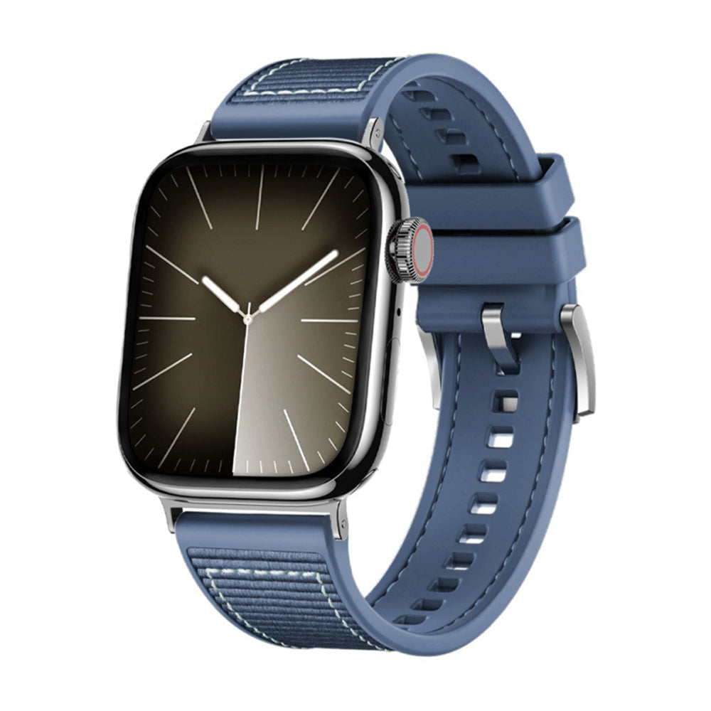 Curea Techsuit W051 pentru Apple Watch 42mm / 41mm / 40mm / 38mm Series, Albastra Inchis