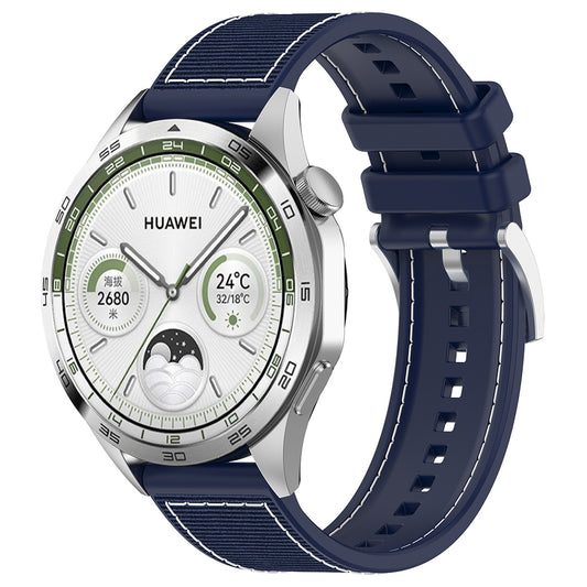 Curea Techsuit W051 pentru Huawei Watch / Xiaomi Watch Series, 22mm, Albastra Inchis