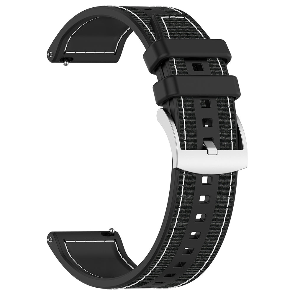 Curea Techsuit W051 pentru Huawei Watch / Xiaomi Watch Series, 22mm, Neagra