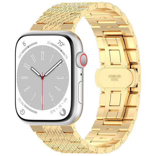 Curea Techsuit W052 pentru Apple Watch 49mm / 46mm / 45mm / 44mm / 42mm Series, Aurie