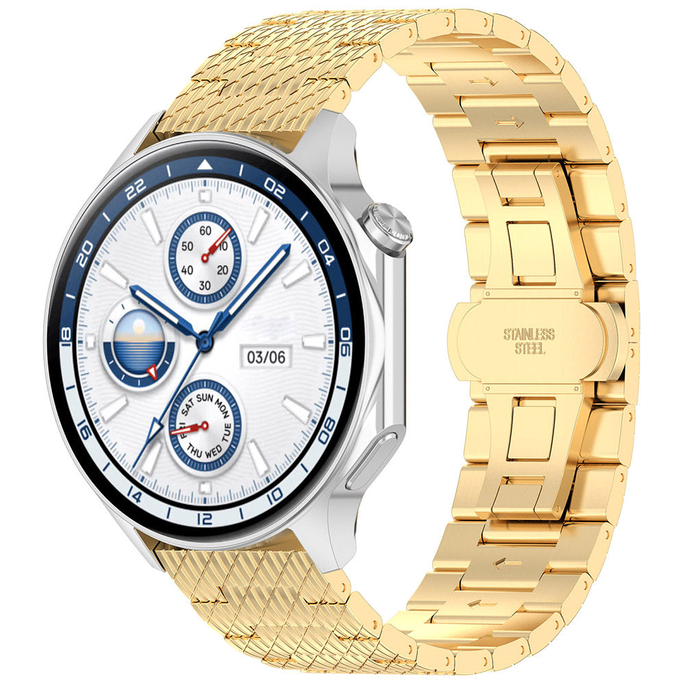 Curea Techsuit W052 pentru Samsung Galaxy Watch / Huawei Watch Series, 20mm, Aurie