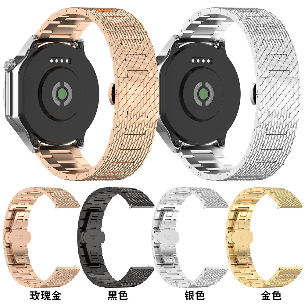 Curea Techsuit W052 pentru Samsung Galaxy Watch / Huawei Watch Series, 20mm, Aurie
