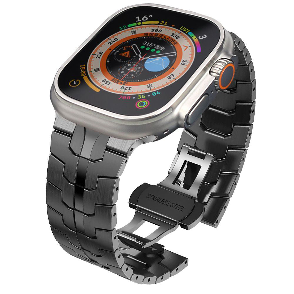 Curea Techsuit W063 pentru Apple Watch 49mm / 46mm / 45mm / 44mm / 42mm Series, Neagra