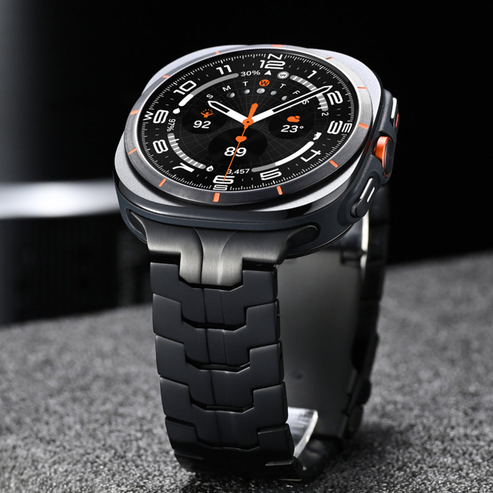 Curea Techsuit W063 pentru Samsung Galaxy Watch Ultra, Neagra