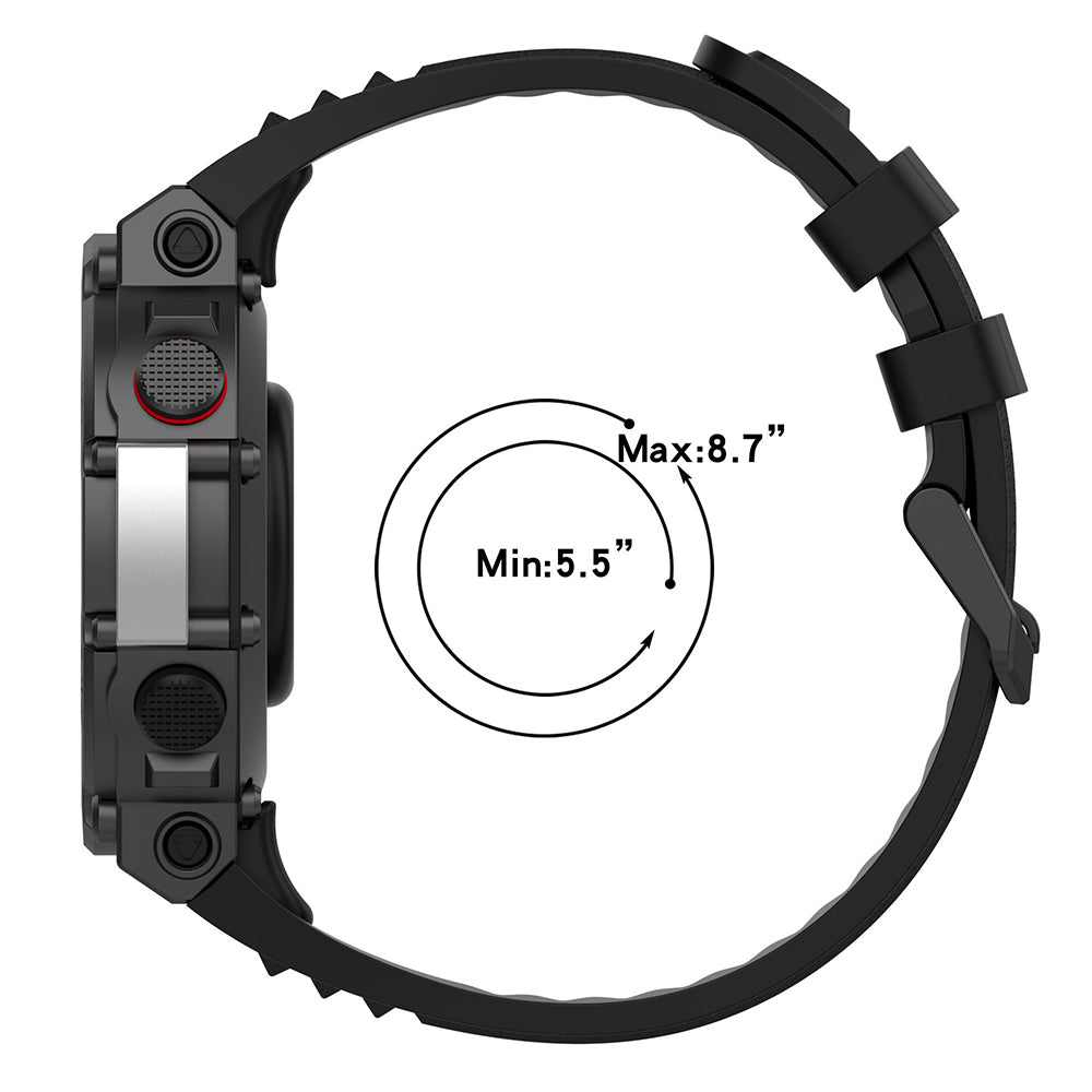 Curea Techsuit W067 pentru Amazfit T-Rex 2, Verde Inchis