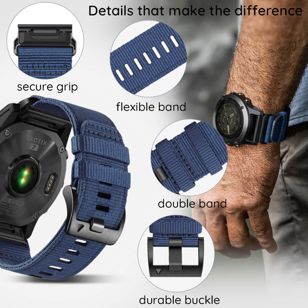 Curea Techsuit W070 pentru Garmin Watch Fenix / Forerunner / Approach Series, 22mm, Portocalie