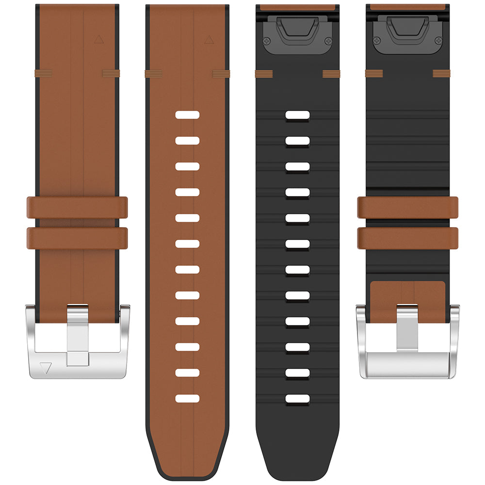 Curea Techsuit W071 pentru Garmin Watch Fenix Series, 26mm, Maro