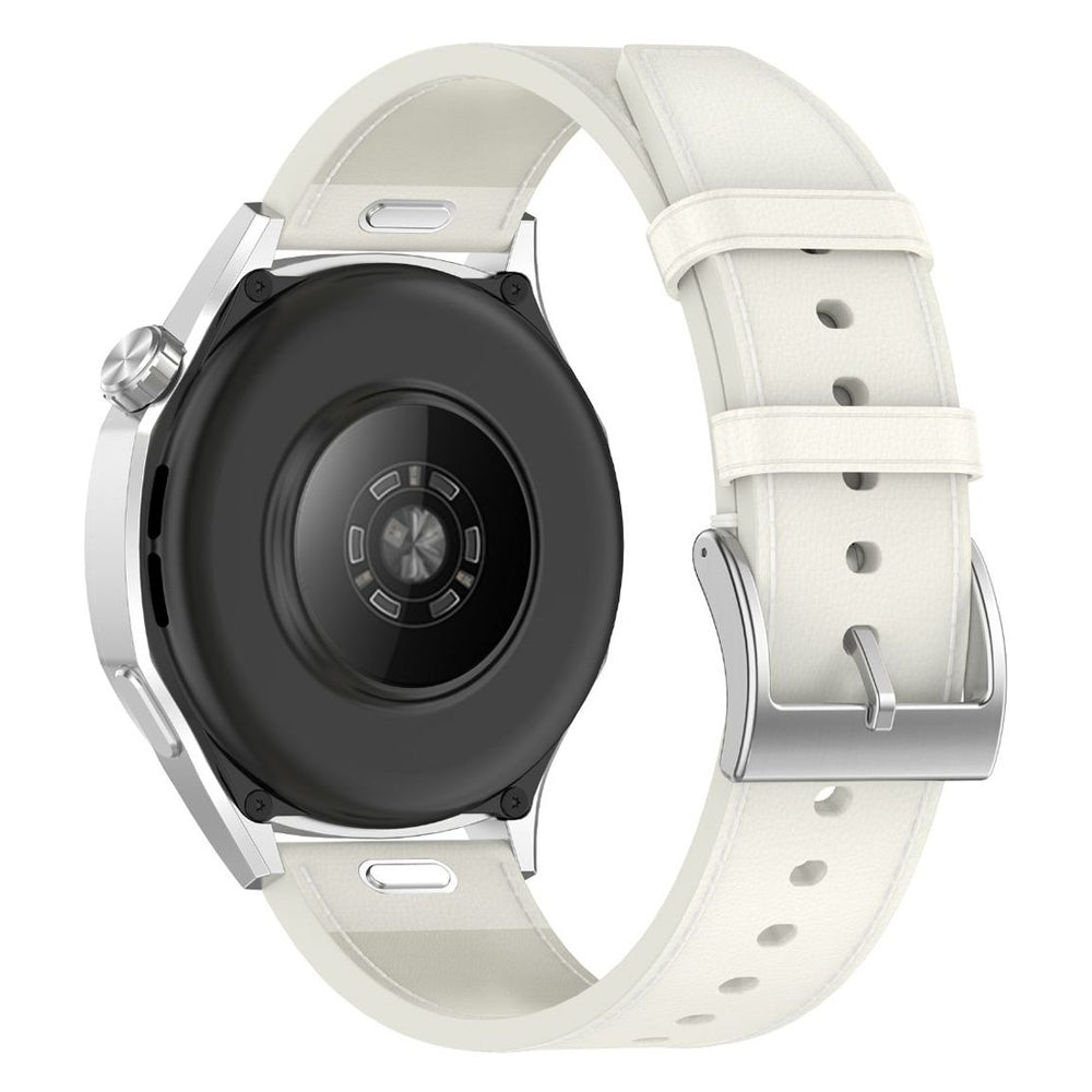 Curea Techsuit W073 pentru Samsung Galaxy Watch / Huawei Watch Series, 22mm, Alba