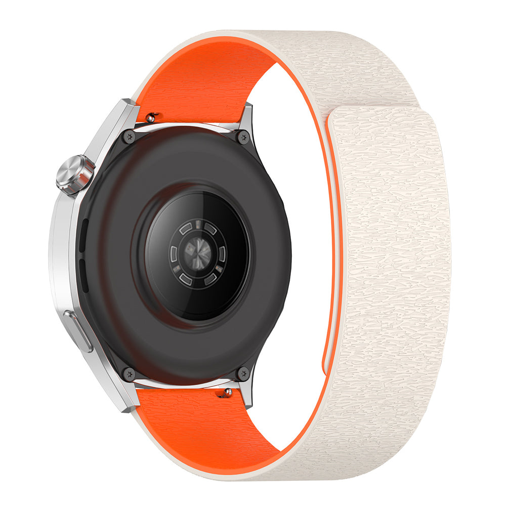 Curea Techsuit W074 pentru Huawei Watch / Garmin Watch Series, 18mm, Neagra Portocalie