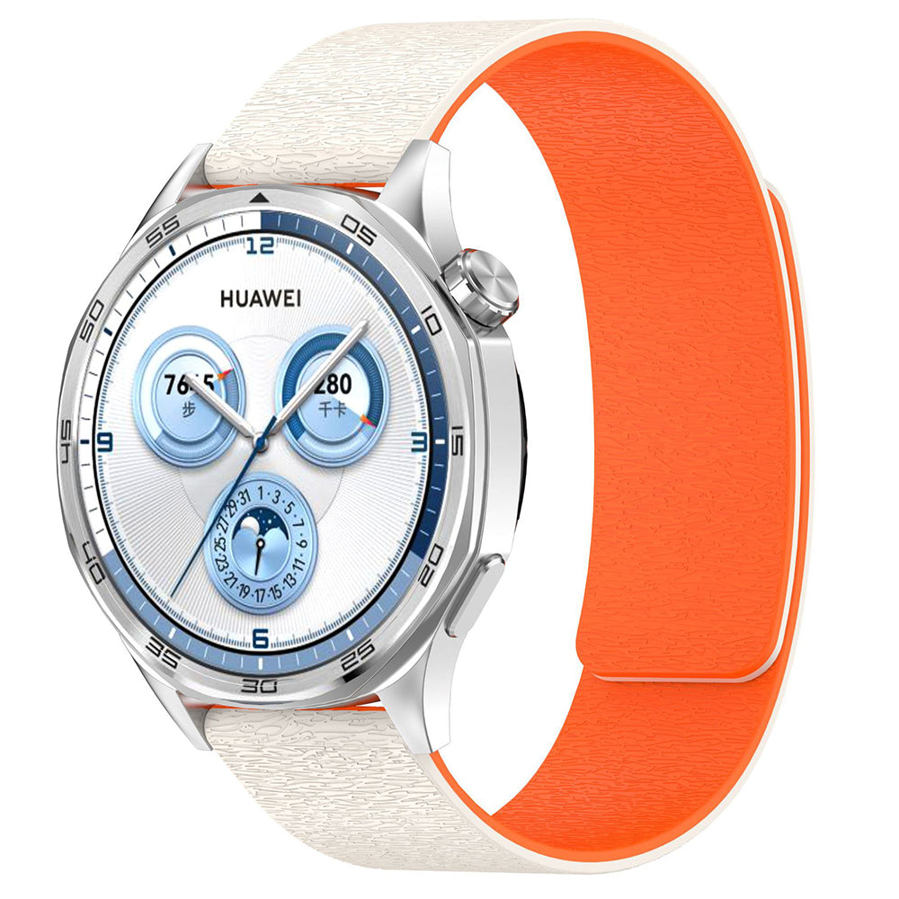 Curea Techsuit W074 pentru Samsung Galaxy Watch Series, 20mm, Bej Portocalie