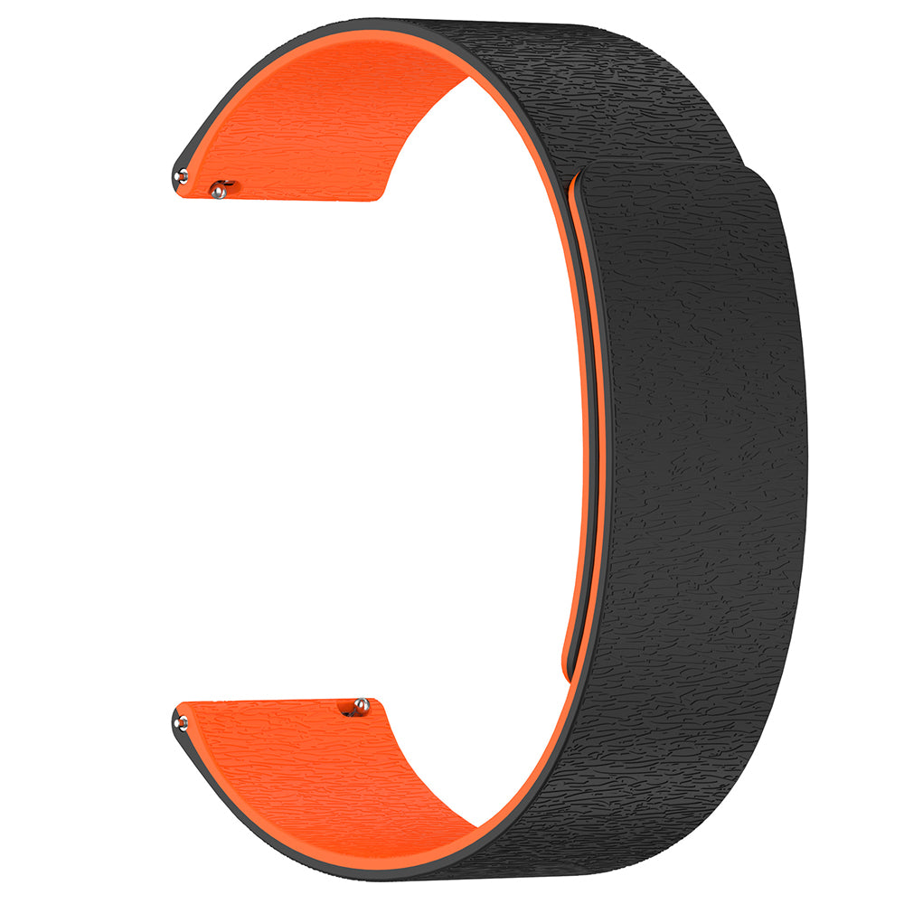 Curea Techsuit W074 pentru Samsung Galaxy Watch Series, 20mm, Neagra Portocalie