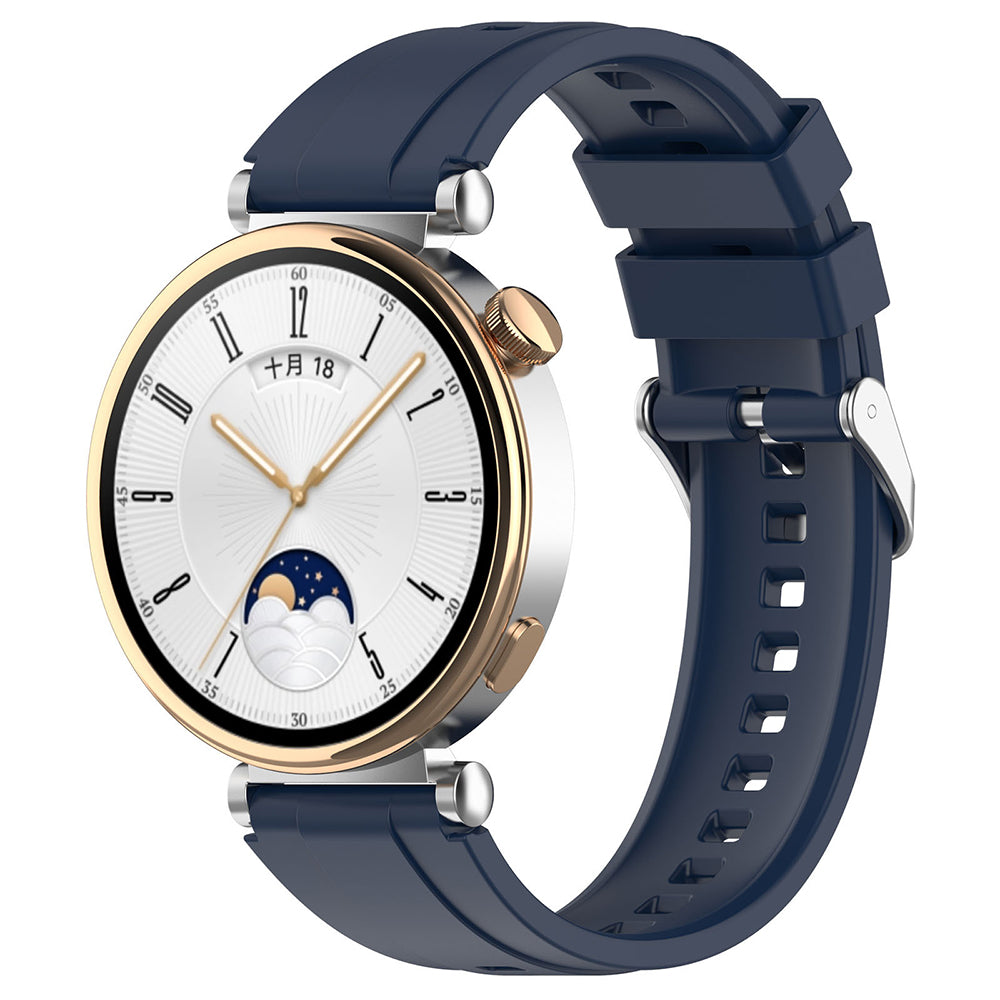 Curea Techsuit W075 pentru Huawei Watch / Garmin Watch Series, 18mm, Bleumarin