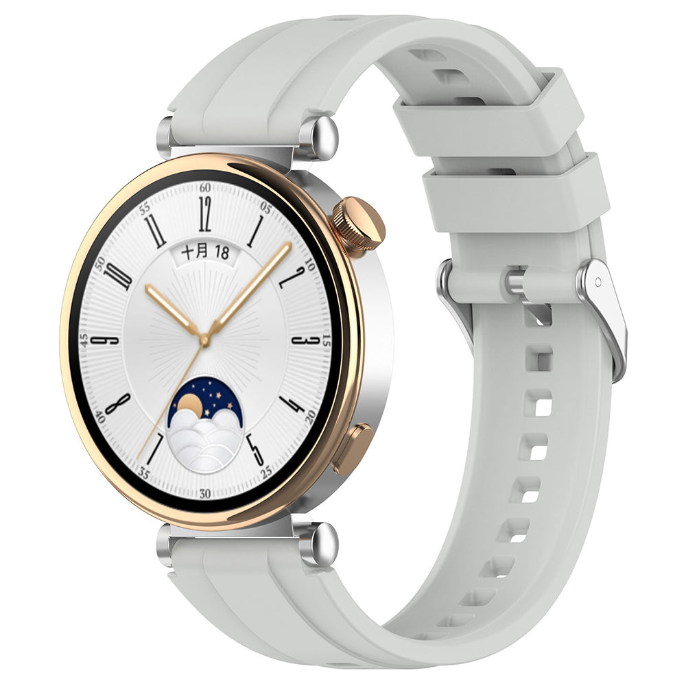 Curea Techsuit W075 pentru Huawei Watch / Garmin Watch Series, 18mm, Gri