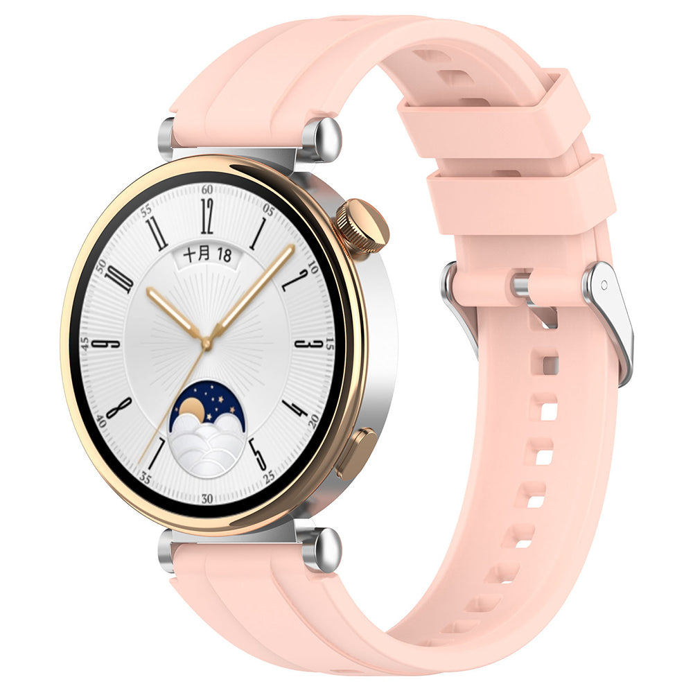 Curea Techsuit W075 pentru Huawei Watch / Garmin Watch Series, 18mm, Roz