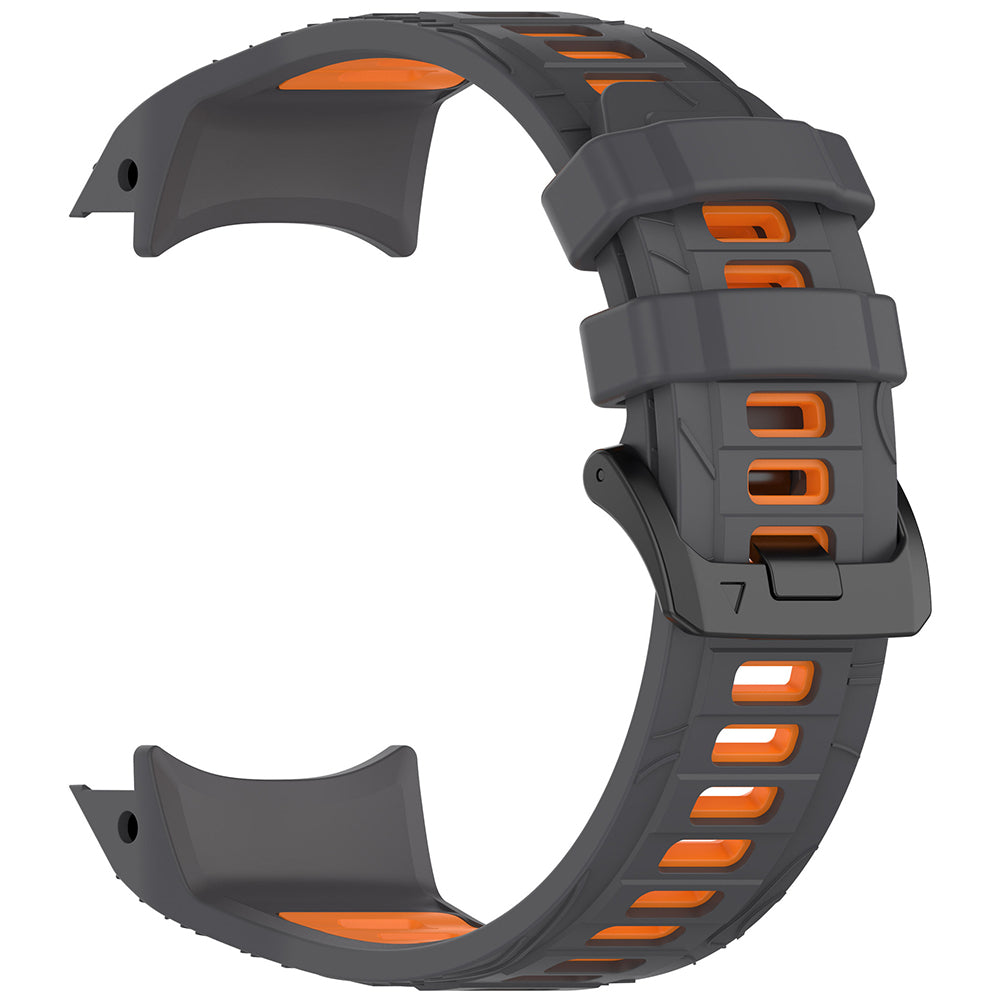 Curea Techsuit W077 pentru Garmin Instinct 3 50mm Solar / Instinct 3 50mm, Gri Portocalie
