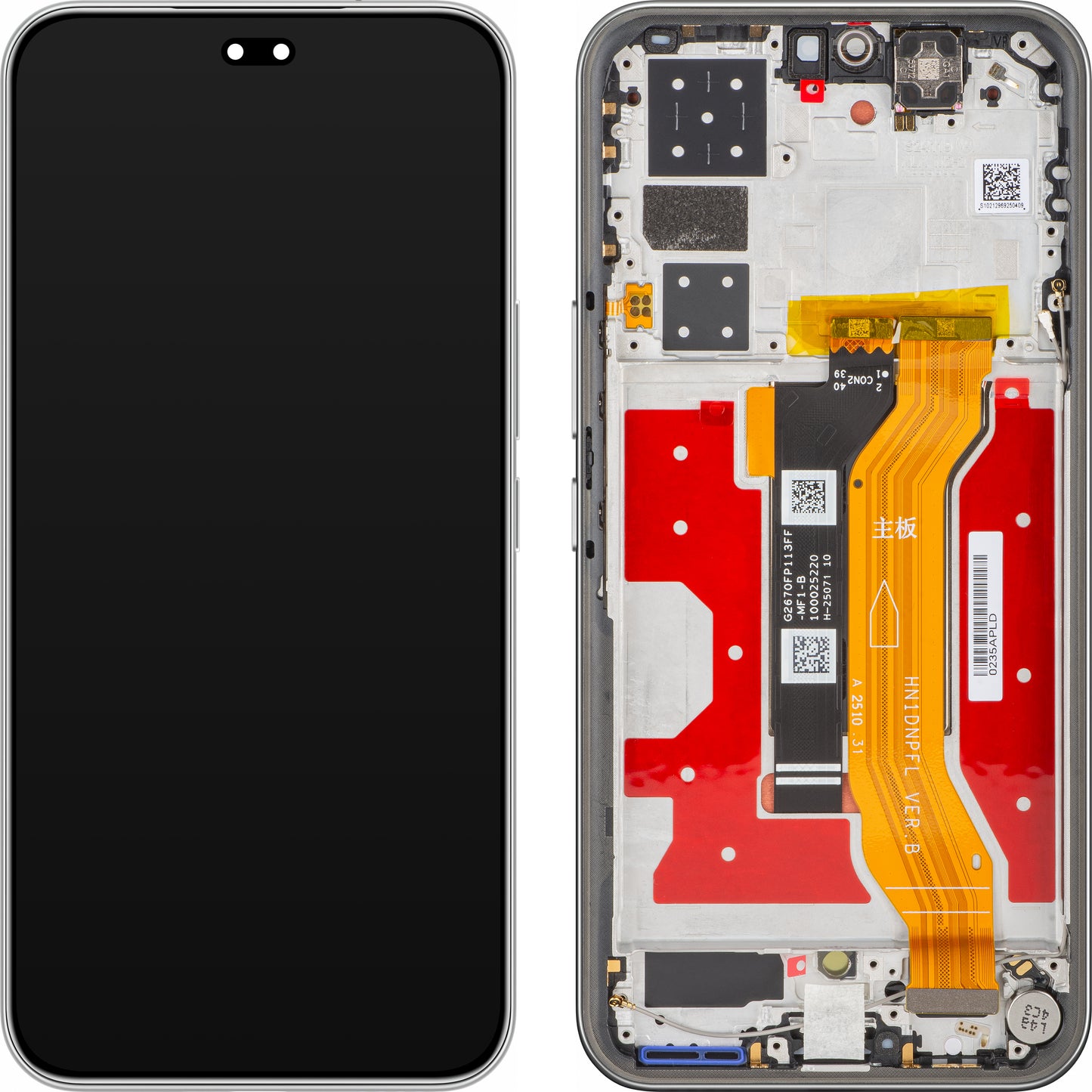 Display cu Touchscreen Honor 400 Pro, cu Rama, Gri (Lunar Grey), Service Pack 0235APLD