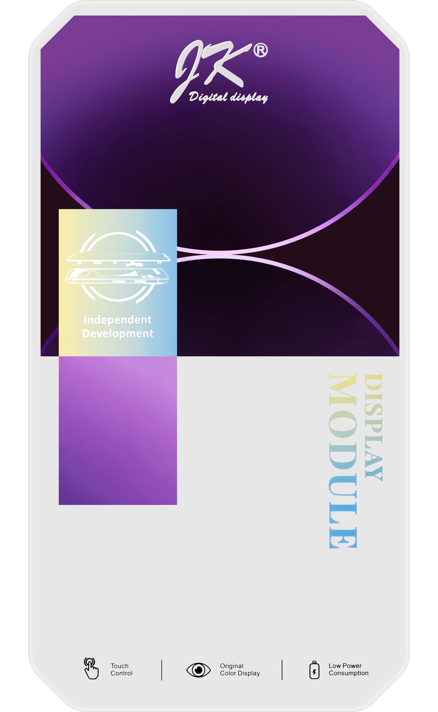 Display cu Touchscreen JK pentru Apple iPhone 13 mini, cu Rama, Versiune LCD In-Cell, Negru