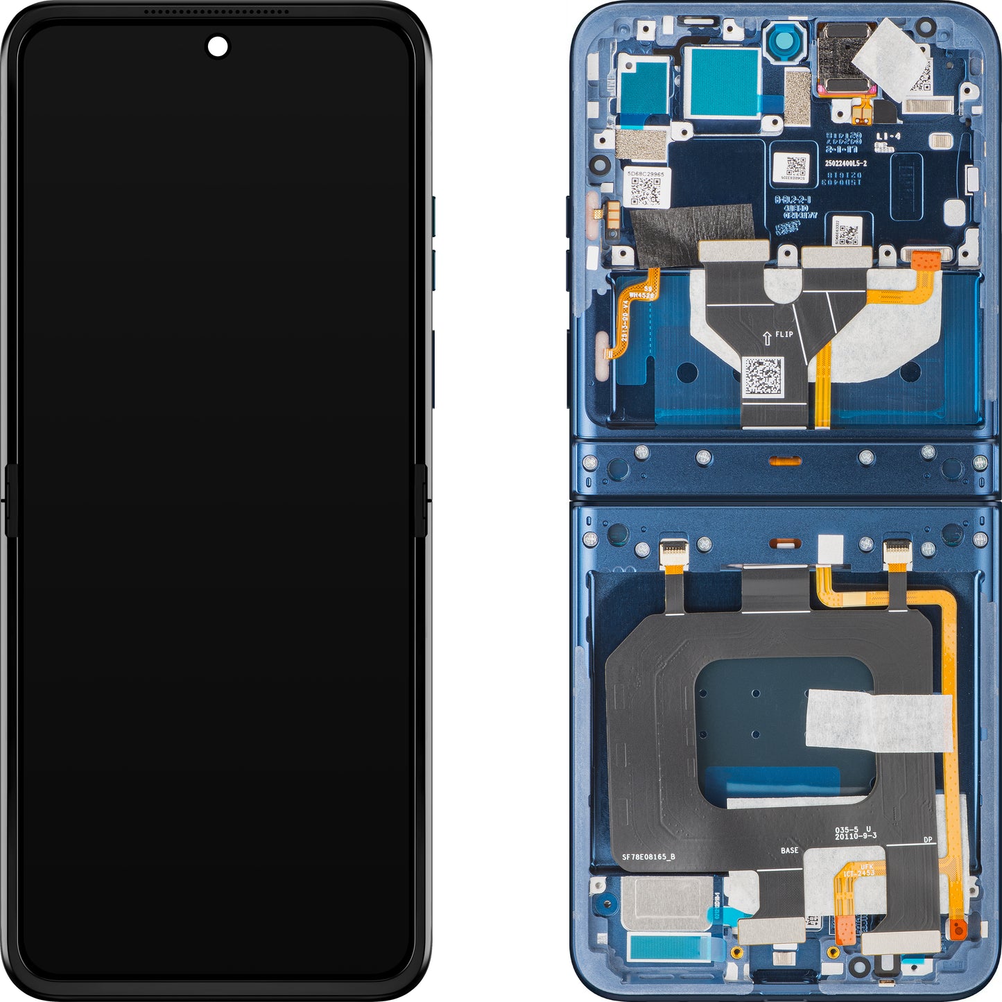 Display cu Touchscreen Motorola Razr 2025 / Razr 60, cu Rama, Sub Inner, Bleumarin (Gibraltar Sea), Service Pack 5D68C29965
