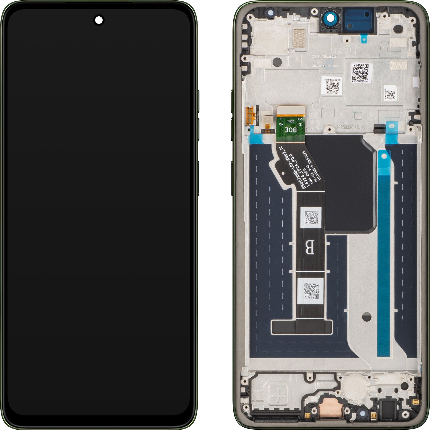 Display cu Touchscreen Motorola Moto G56, cu Rama, Verde (Pantone Dill), Service Pack 5D68C30207