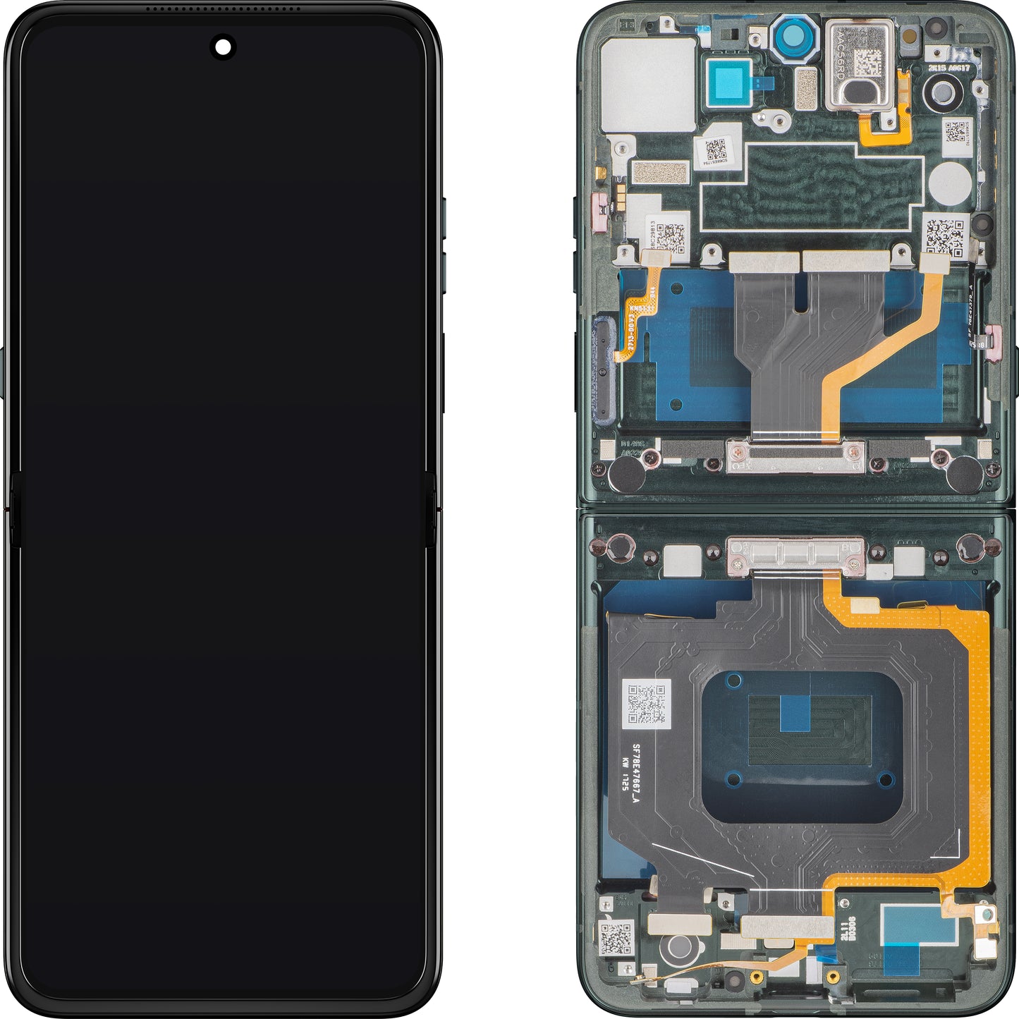 Display cu Touchscreen Motorola Razr 60 Ultra, cu Rama, Sub Inner, Verde (Pantone Scarab), Service Pack 5D68C30088