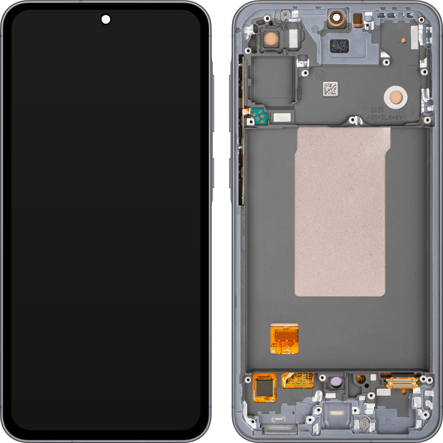 Display cu Touchscreen MP compatibil cu Samsung Galaxy A56 A566, cu Rama, Versiune OLED, Negru