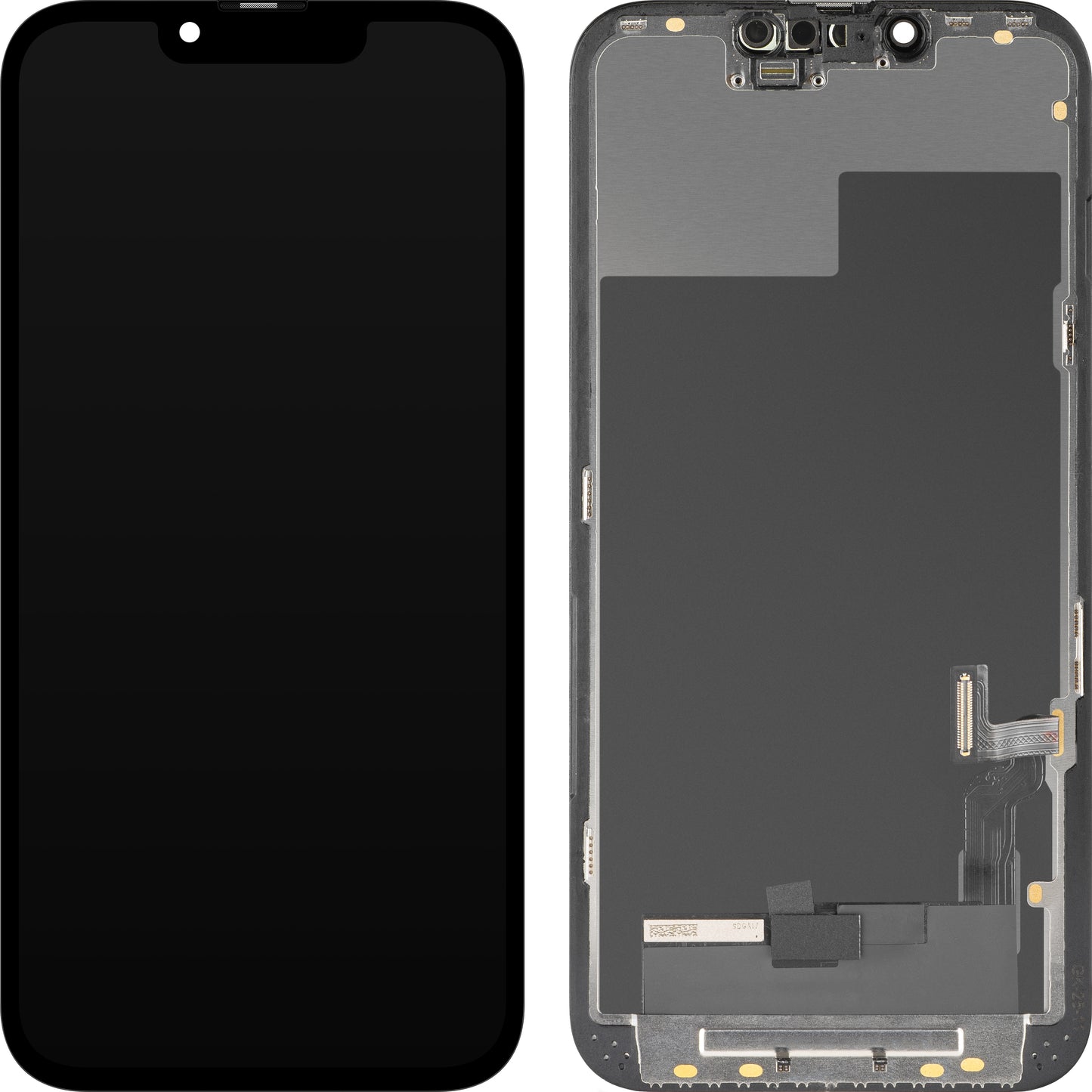 Display cu Touchscreen MP compatibil cu Apple iPhone 13, cu Rama, Versiune OLED FHD Diagnostic, Negru
