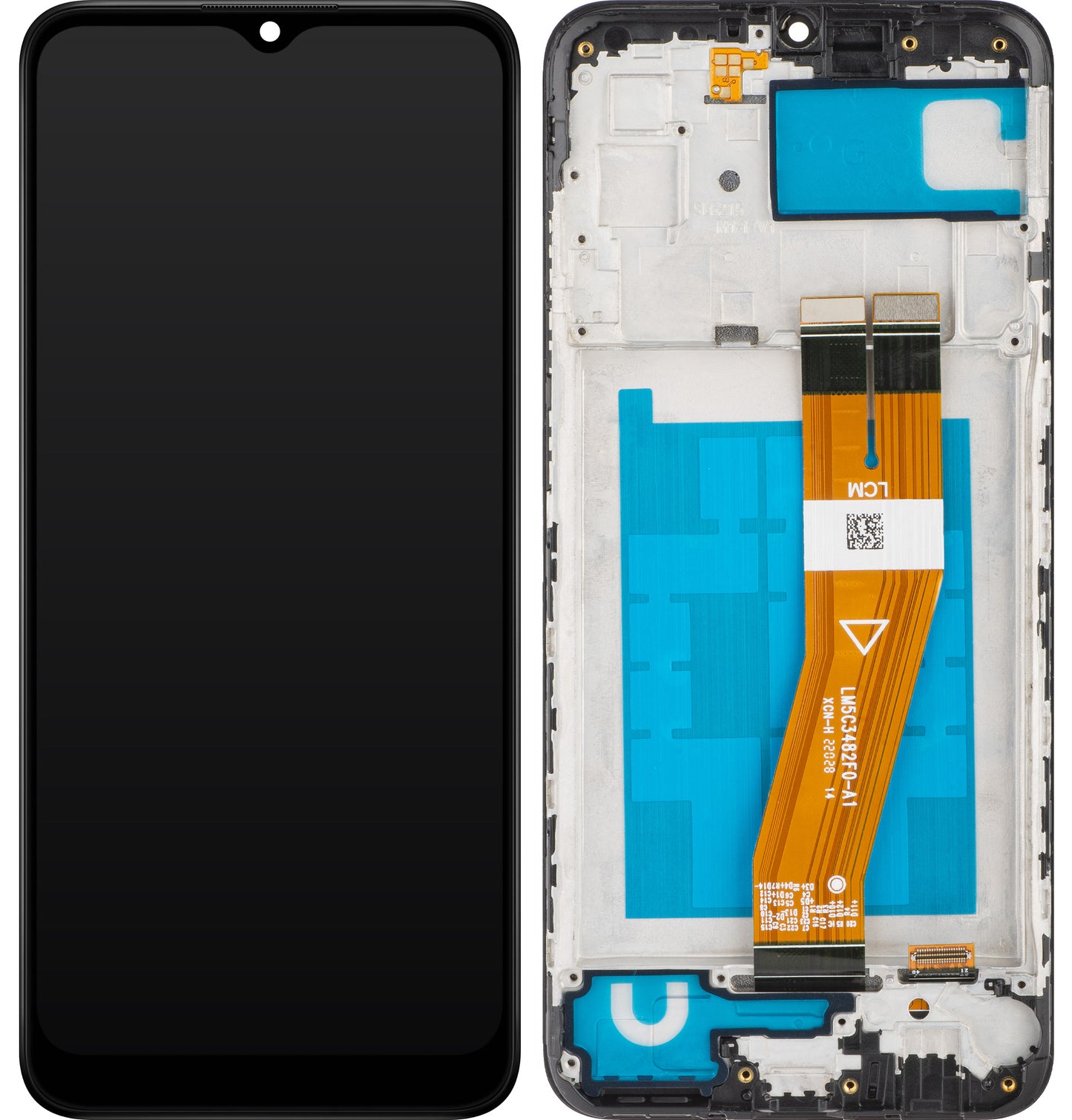 Display cu Touchscreen MP compatibil cu Samsung Galaxy A03 A035, cu Rama, Versiune F, Negru