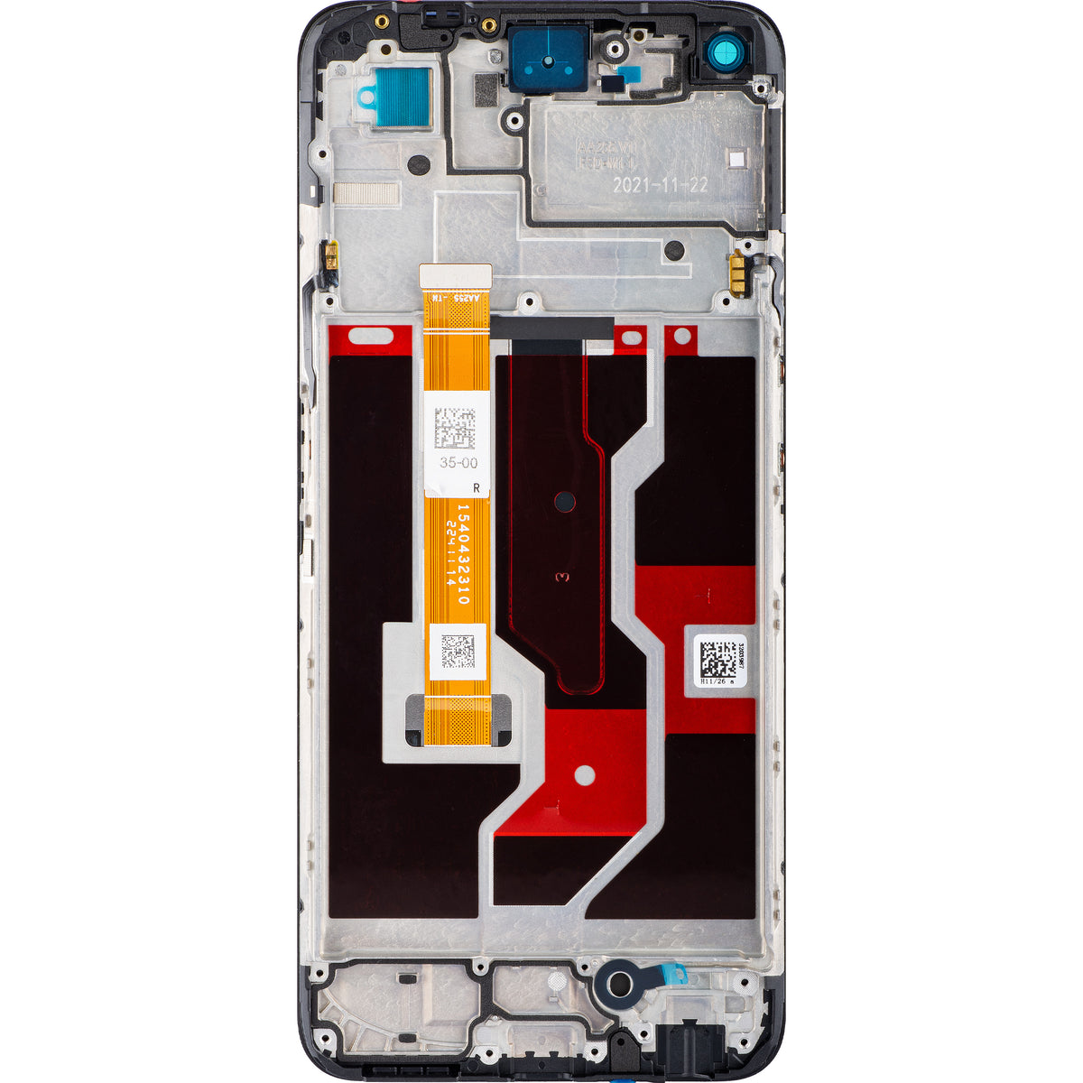 Display cu Touchscreen Oppo A96, cu Rama, Negru, Service Pack 4130058