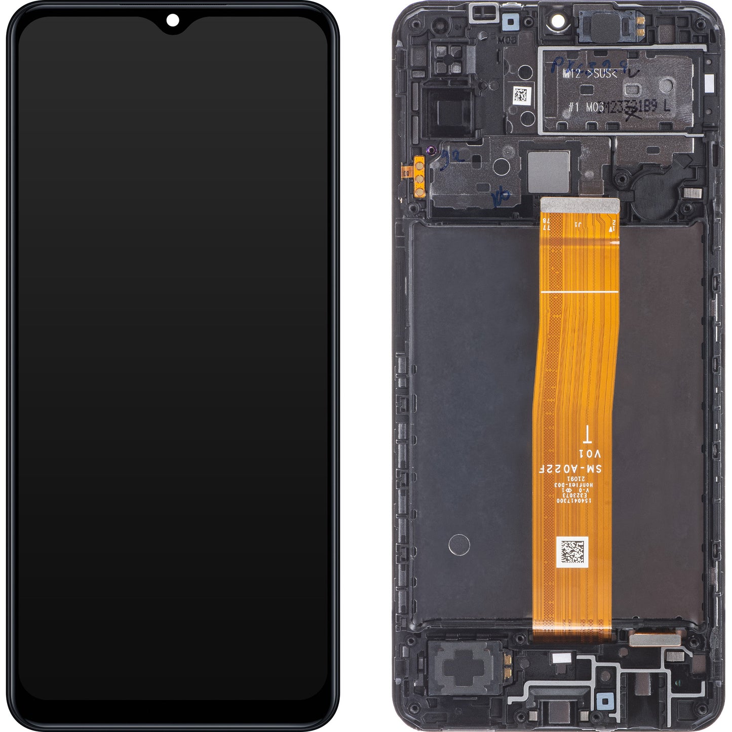 Display cu Touchscreen Samsung Galaxy M12 M127, cu Rama, Negru, Swap GH82-25042A