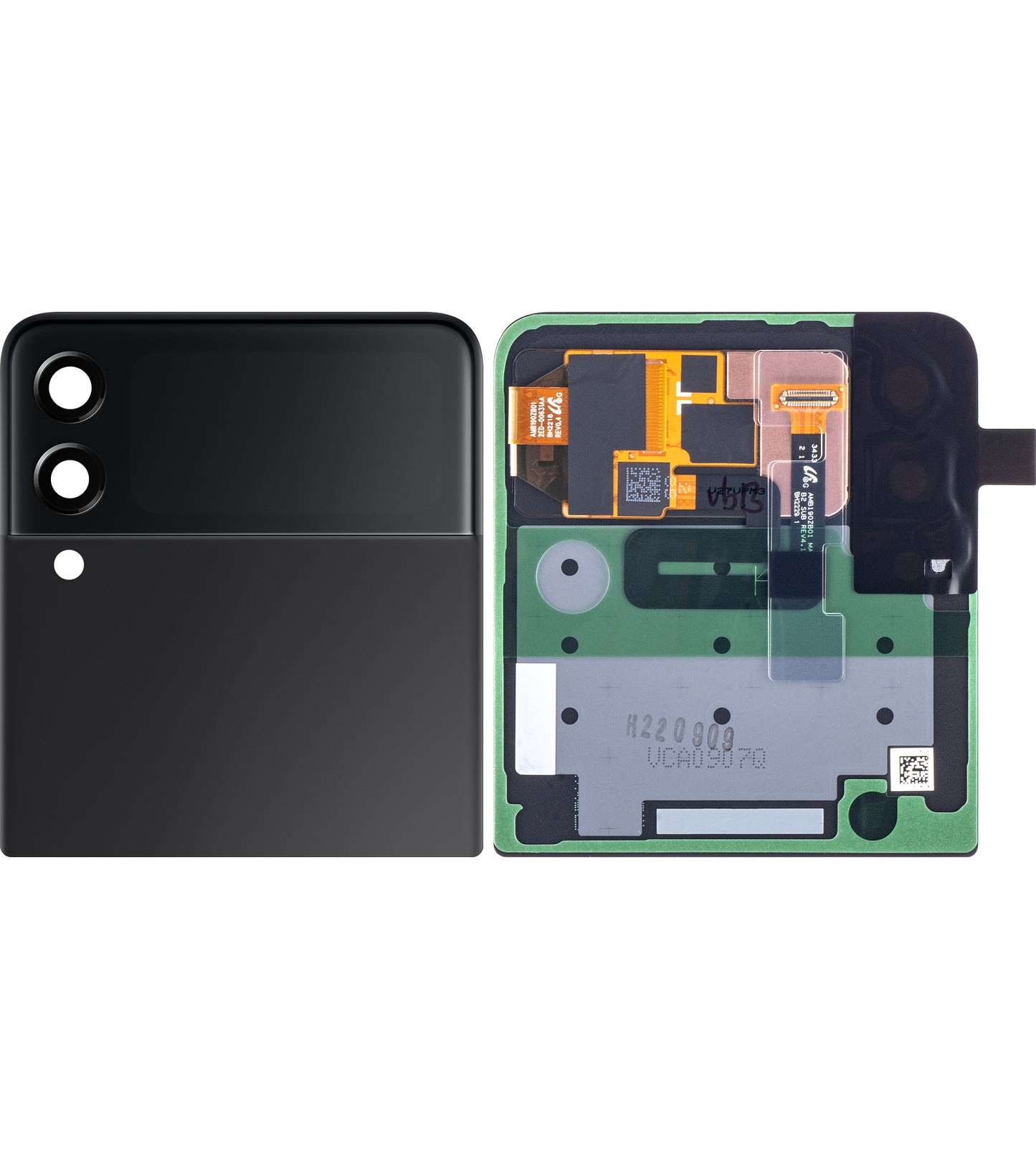 Display cu Touchscreen Samsung Galaxy Z Flip3 5G F711, Sub Outer, Negru (Bespoke), Service Pack GH97-27031A