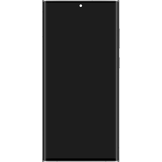 Display cu Touchscreen Samsung Galaxy S22 Ultra 5G S908, cu Rama, Alb, Service Pack GH82-27488C