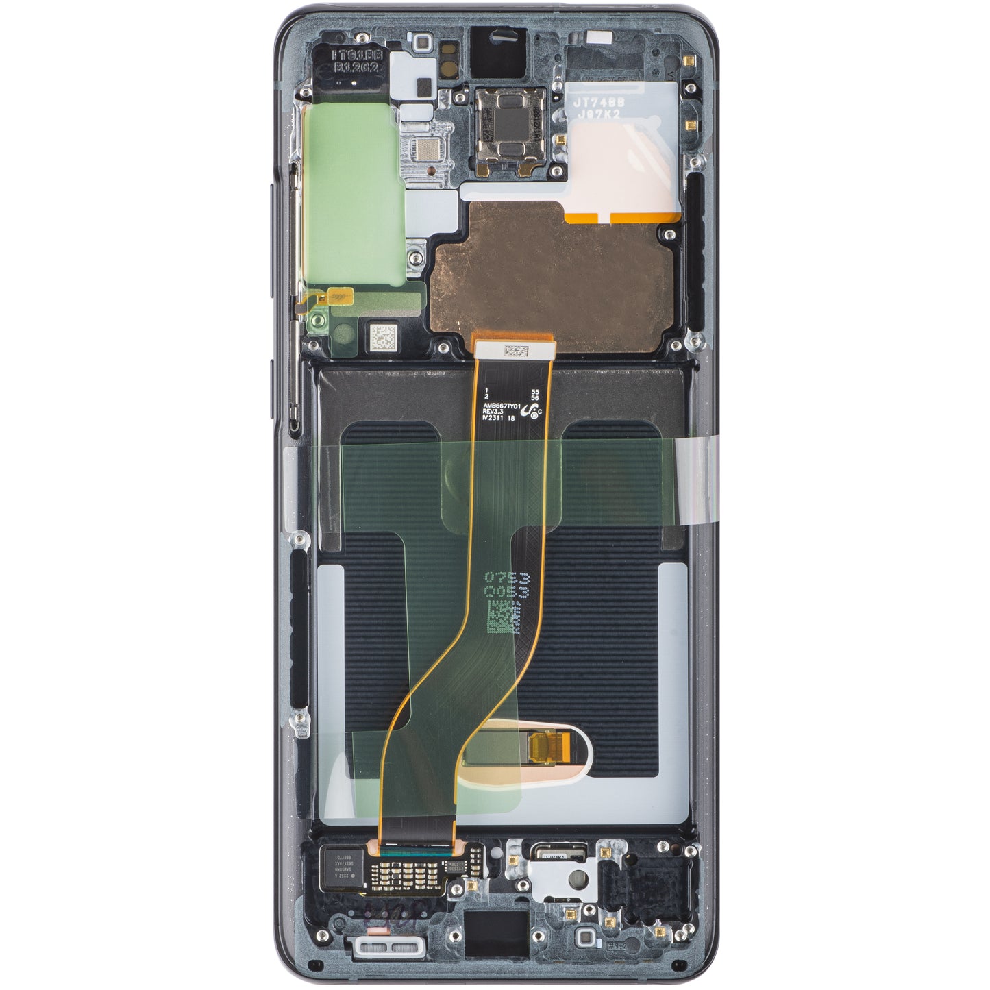 Display cu Touchscreen Samsung Galaxy S20+ 5G G986 / S20+ G985, cu Rama, Negru, Service Pack GH82-31441A