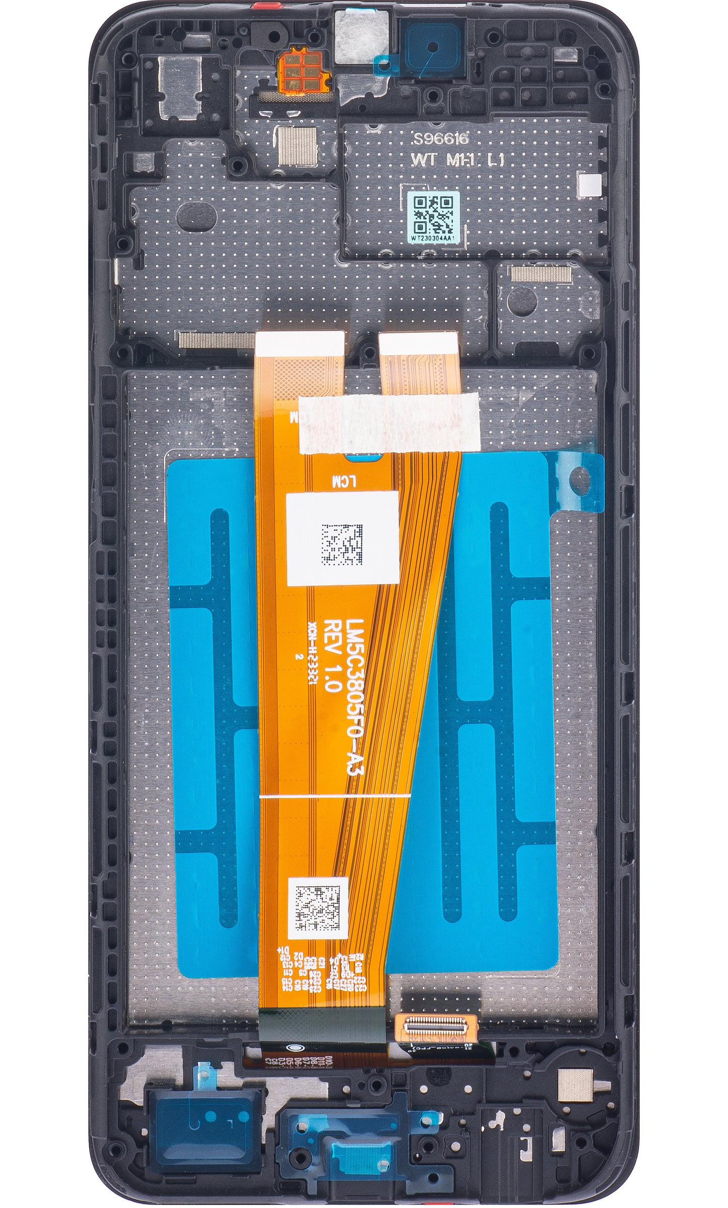 Display cu Touchscreen Samsung Galaxy A04 A045, cu Rama, Negru, Service Pack GH81-22731A